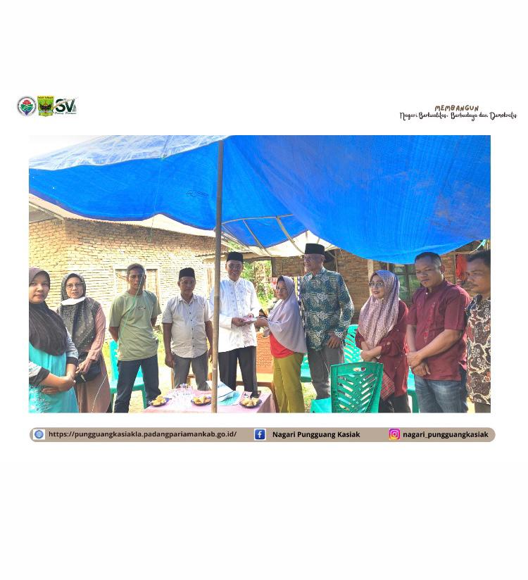 Wujud Nyata Kepedulian Sosial: BAZNAS Serahkan Bantuan RTLH di Nagari Pungguang Kasiak Lubuk Alung